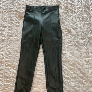 Zara Green Pleather Pants